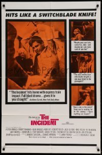 7b393 INCIDENT 1sh 1968 subway hostage Beau Bridges goes on a ride with terror!