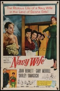 7b563 NAVY WIFE 1sh 1956 Joan Bennett is a Navy Wife in the land of Geisha Girls!
