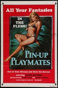 7b618 PIN-UP PLAYMATES 1sh 1970s out of your dreams and onto the screen, sexy artwork!