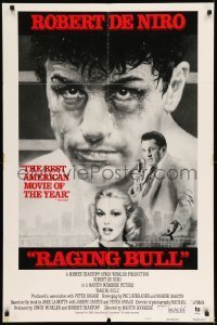 7b656 RAGING BULL style B int'l 1sh 1980 Hagio art of Robert De Niro, Martin Scorsese boxing classic