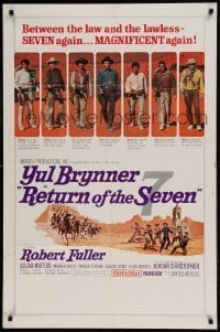 7b684 RETURN OF THE SEVEN 1sh 1966 Yul Brynner reprises his role as master gunfighter!
