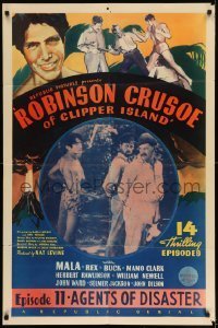 7b698 ROBINSON CRUSOE OF CLIPPER ISLAND chapter 11 1sh 1936 Ray Mala full-length in inset!