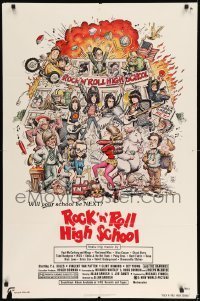 7b700 ROCK 'N' ROLL HIGH SCHOOL 1sh 1979 artwork of the Ramones by William Stout!