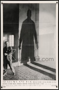 7b743 SHADOWS & FOG int'l 1sh 1992 cool photographic image of Woody Allen by Brian Hamill!