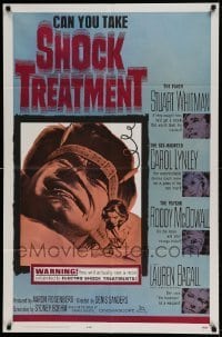 7b749 SHOCK TREATMENT 1sh 1964 you actually see a man subjected to electroshock treatments!