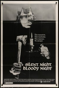 7b756 SILENT NIGHT BLOODY NIGHT 1sh 1973 the mansion, the madness, the maniac, no escape!