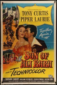 7b780 SON OF ALI BABA 1sh 1952 Tony Curtis & Piper Laurie together again!