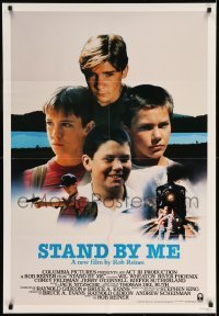 7b799 STAND BY ME int'l 1sh 1986 Rob Reiner, cast image of Phoenix, Feldman, Wheaton & O'Connell!