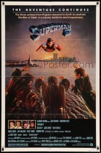 7b822 SUPERMAN II studio style 1sh 1981 Christopher Reeve, Terence Stamp, great image of villains!