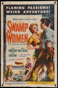 7b828 SWAMP WOMEN style A 1sh 1956 love-starved Louisiana bayou women lust for men, weird adventure!