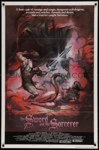 7b835 SWORD & THE SORCERER style B 1sh 1982 magic, dungeons, dragons, art by Peter Andrew Jones!