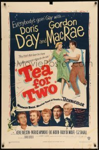 7b845 TEA FOR TWO 1sh 1950 Doris Day & MacRae hitch their lovin' to a song & take everyone along!