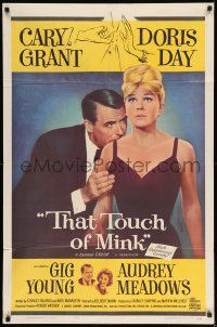 7b867 THAT TOUCH OF MINK 1sh 1962 great close up art of Cary Grant & Doris Day!