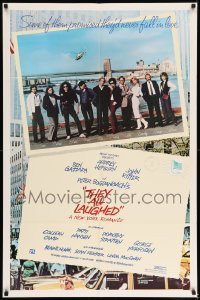 7b871 THEY ALL LAUGHED 1sh 1981 Peter Bogdanovich, Audrey Hepburn, Dorothy Stratten, cool cast photo