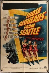 7b879 THOSE REDHEADS FROM SEATTLE 3D 1sh 1953 Rhonda Fleming & sexy dancers!