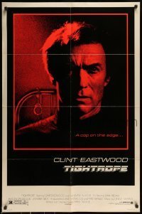 7b888 TIGHTROPE 1sh 1984 Clint Eastwood is a cop on the edge, cool handcuff image!