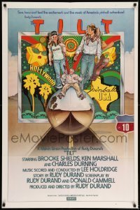 7b889 TILT int'l 1sh 1978 Brooke Shields, Ken Marshall, cool artwork by Drew Struzan!