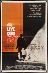 7b896 TO LIVE & DIE IN L.A. 1sh 1985 William Friedkin, counterfeit & murder thriller!
