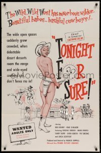 7b900 TONIGHT FOR SURE 1sh 1961 Francis Ford Coppola, beautiful babes, bashful cowboys, sex!