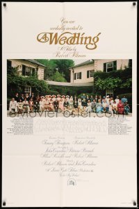 7b959 WEDDING teaser 1sh 1978 Robert Altman, Carol Burnett, Mia Farrow, cast portrait!