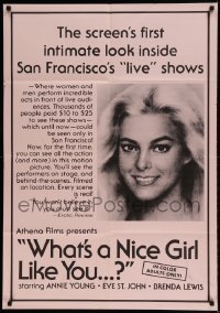 7b961 WHAT'S A NICE GIRL LIKE YOU 1sh 1970s San Francisco's live sex shows!