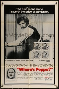 7b965 WHERE'S POPPA 1sh 1970 Carl Reiner directed comedy, George Segal & Ruth Gordon!