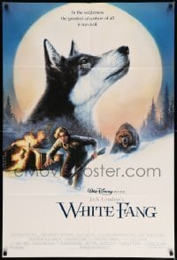 7b968 WHITE FANG int'l 1sh 1991 Disney, Ethan Hawke, from the novel by Jack London!