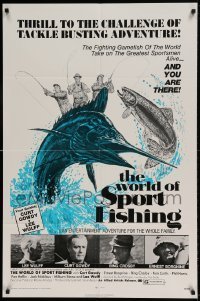7b987 WORLD OF SPORT FISHING 1sh 1972 images of celebrities fishing, Borgnine & Crosby!