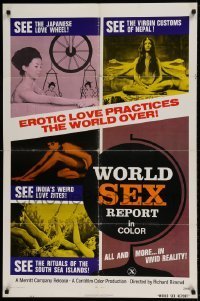 7b988 WORLD SEX REPORT 1sh 1972 wild sexy images from pseudo-documentary!