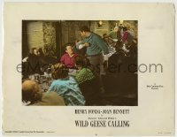 7c970 WILD GEESE CALLING Color-Glos 11x14 1941 Henry Fonda is confronted while sitting at table