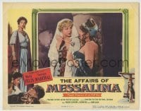 7c020 AFFAIRS OF MESSALINA LC 1953 close up of blonde woman with dagger threatening Maria Felix!