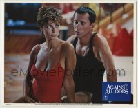 7c022 AGAINST ALL ODDS LC #4 1984 close up of sexy Rachel Ward & James Woods!