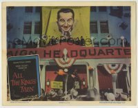 7c030 ALL THE KING'S MEN LC #4 1950 Broderick Crawford at rally outside campaign headquarters!