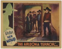 7c041 ARIZONA TERROR LC 1931 great image of cowboy Ken Maynard waiting to ambush the bad guys!