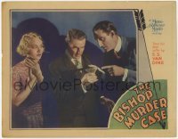 7c099 BISHOP MURDER CASE LC 1930 Basil Rathbone as detective Philo Vance points to poisoned glass!