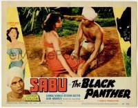 7c105 BLACK PANTHER LC #5 1956 barechested Sabu examines sexy Carol Varga's wounded leg!
