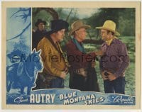 7c120 BLUE MONTANA SKIES LC 1939 great image of Tully Marshall between Gene Autry & Smiley Burnette!
