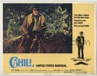 7c144 CAHILL LC #1 1973 great close up of United States Marshall John Wayne on horse shooting rifle!