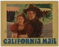 7c145 CALIFORNIA MAIL LC 1936 great portrait of cowboy Dick Foran & pretty Linda Perry!