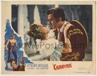 7c156 CARAVAN LC #6 1947 romantic close up of Stewart Granger about to kiss Anne Crawford!