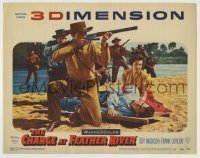 7c167 CHARGE AT FEATHER RIVER 3D LC #1 1953 great image of Guy Madison aiming rifle by wounded man!
