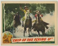 7c176 CHIP OF THE FLYING U LC 1939 great action image of Johnny Mack Brown & cowboys on horses!