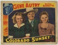 7c188 COLORADO SUNSET LC 1939 Gene Autry in suit with June Storey & Barbara Pepper on each side!