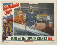 7c196 COMMANDO CODY chapter 5 LC 1953 Judd Holdren wearing mask by missile, War of the Space Giants!