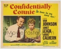 7c197 CONFIDENTIALLY CONNIE LC #8 1953 Van Johnson & Janet Leigh stare in disbelief at burnt food!