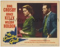 7c203 COUNTRY GIRL LC #4 1954 close up of William Holden talking to Grace Kelly's back!