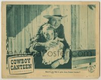 7c204 COWBOY CANTEEN LC R1940s close up of Tex Ritter showing pretty Jane Frazee how to shoot!