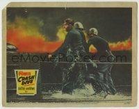 7c206 CRASH DIVE LC 1943 Tyrone Power & sailors on deck during World War II battle scene!