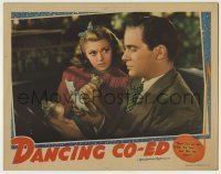 7c214 DANCING CO-ED LC 1939 close up of super young Lana Turner in car with Artie Shaw!