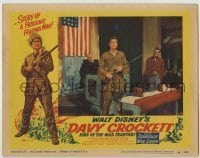 7c218 DAVY CROCKETT, KING OF THE WILD FRONTIER LC #4 1955 armed Fess Parker testifies to congress!